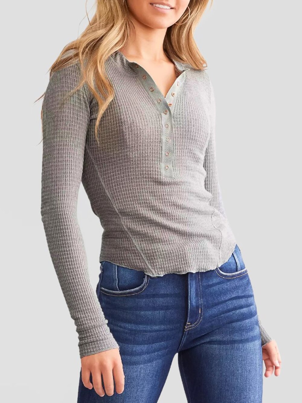 Free People thermal henley top